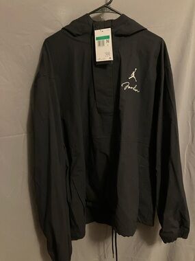 Jordan Black Hoodie with White Jumpman Signature